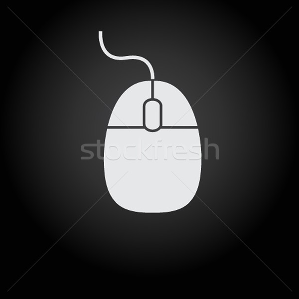 Długo cień ikona mysz komputerowa myszą działalności Zdjęcia stock © mcherevan