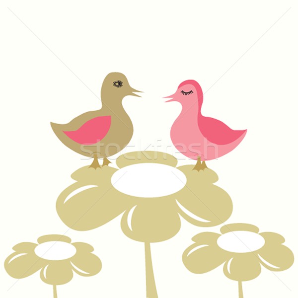 Illustraiton of young chicks Stock photo © mcherevan