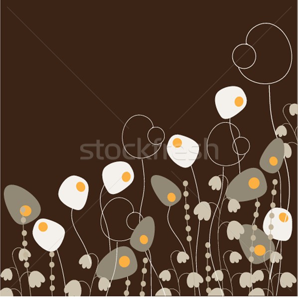 Vintage kaart bloemen wenskaart papier Stockfoto © mcherevan