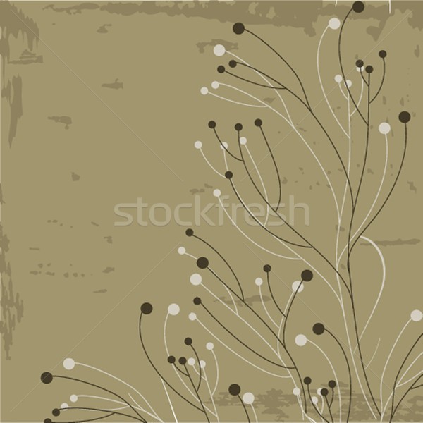 Vintage kaart bloemen wenskaart papier Stockfoto © mcherevan