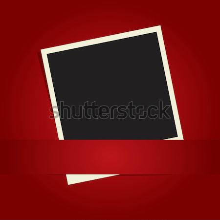 Polaroid бумаги фон черный ретро фото Сток-фото © mcherevan