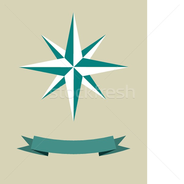 Vector oldstyle wind rose compass Stock photo © mcherevan