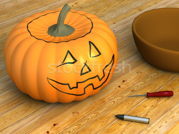 Pumpkin For Carving Stock photo © Mcklog