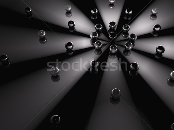 Dark Spheres Orbit Stock photo © Mcklog