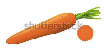 Vector zanahoria aislado rebanada alimentos salud Foto stock © Mcklog
