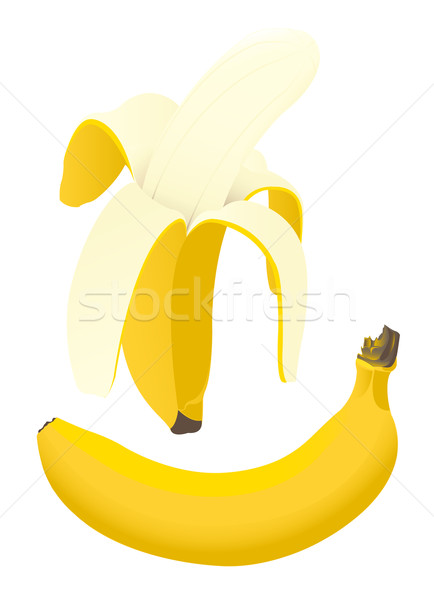 Vector plátano intacto alimentos desayuno planta Foto stock © Mcklog