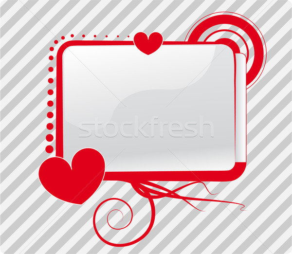Screen vector amor marco rojo atención Foto stock © Mcklog