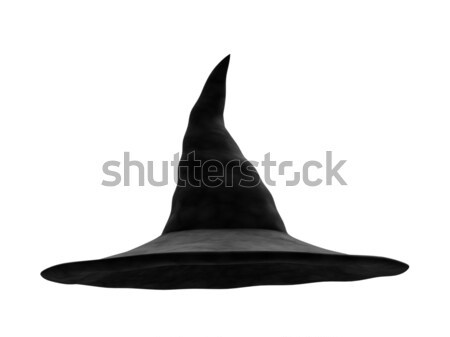Sombrero de la bruja hacer aislado clásico negro sombrero Foto stock © Mcklog