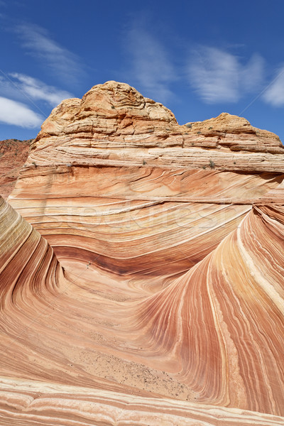 Dalga ünlü kaya oluşumu Arizona Stok fotoğraf © mdfiles