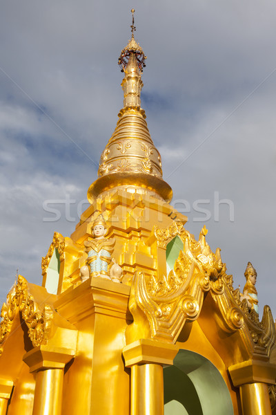 Dourado templo pagode birmânia sudeste da Ásia edifício Foto stock © mdfiles