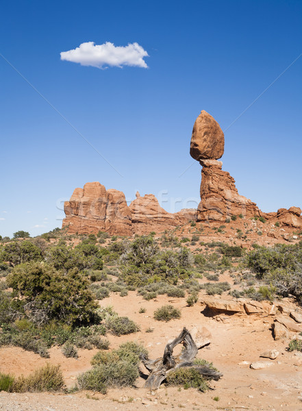 Evenwichtige rock een park Utah USA Stockfoto © mdfiles