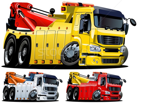 Vector cartoon tow truck. One-click repaint Stock photo © mechanik