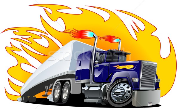 Wektora cartoon ciężarówka eps10 grup warstwy Zdjęcia stock © mechanik