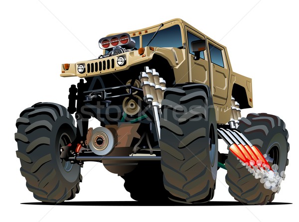 Desenho animado monstro caminhão eps10 grupos camadas Foto stock © mechanik