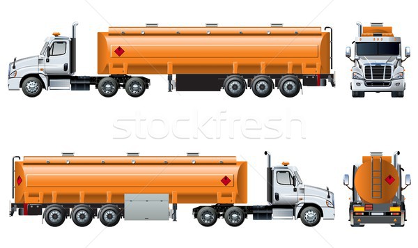 Vector realistic tanker truck template isolated on white Stock photo © mechanik