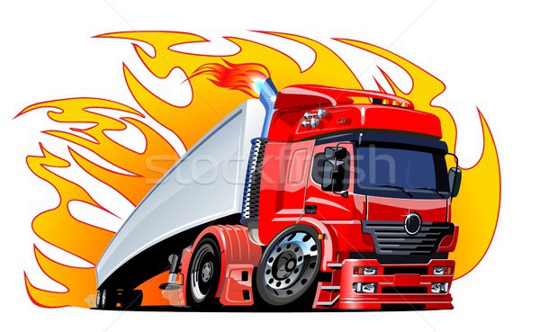Cartoon semi truck Stock photo © mechanik
