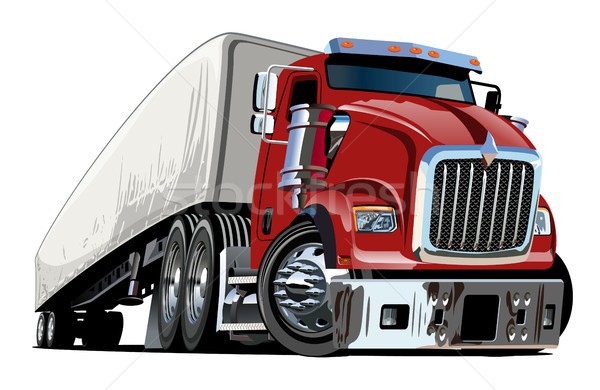 Cartoon semi truck Stock photo © mechanik