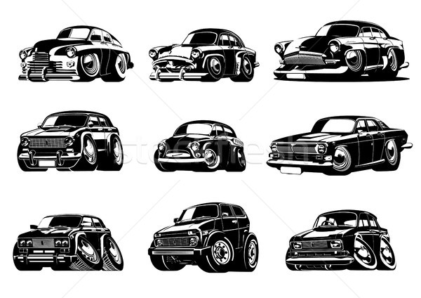 Vector Cartoon retro cars collection Stock photo © mechanik