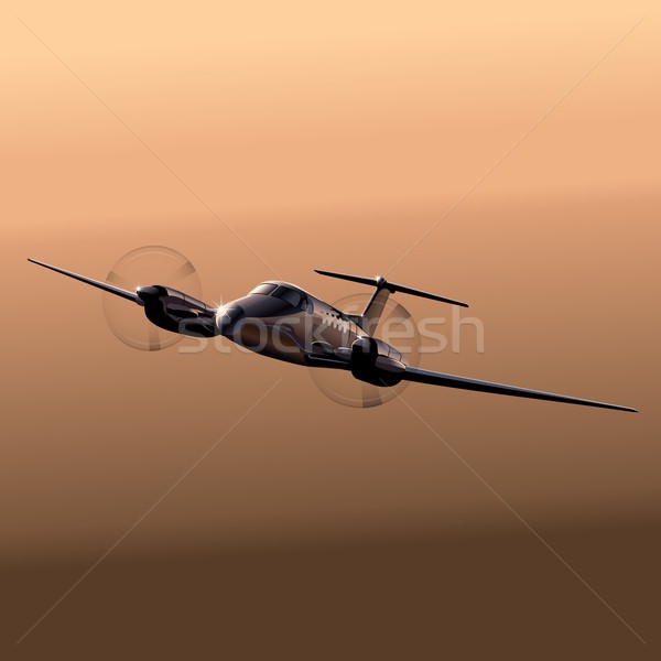 Burgerlijk utility vliegtuigen eps10 vector formaat Stockfoto © mechanik