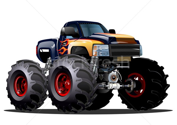 Cartoon monster vrachtwagen eps10 vector groepen Stockfoto © mechanik