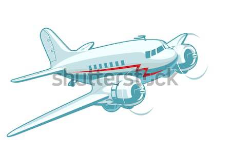 Cartoon Military Airplane Stock photo © mechanik