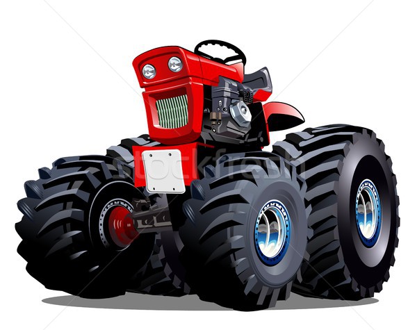 Vektör karikatür traktör eps10 format gruplar Stok fotoğraf © mechanik