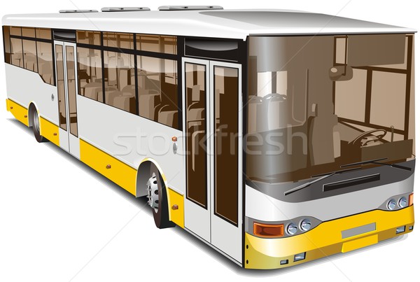 Vector autobuz eps8 călători grafic transport Imagine de stoc © mechanik