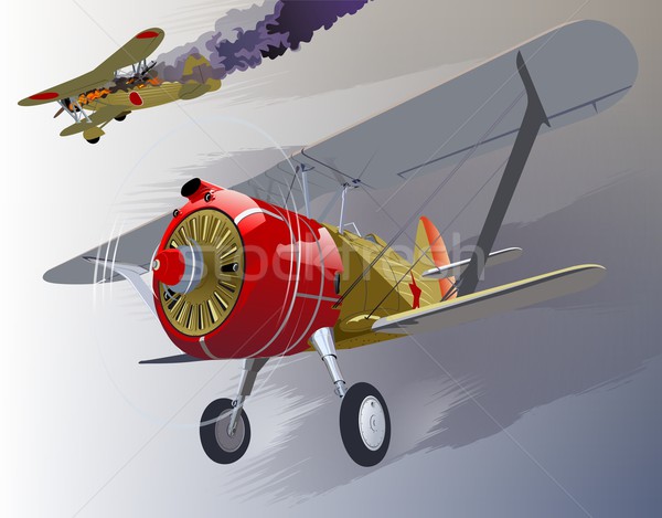 ベクトル 戦闘機 30歳代 レトロな 空 ストックフォト © mechanik