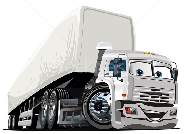 Vector Cartoon Semi Truck Stock photo © mechanik