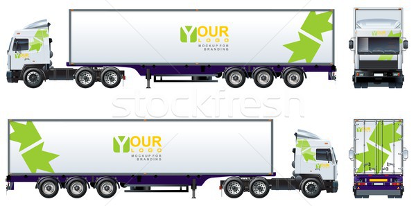 Vector truck template isolated on white Stock photo © mechanik