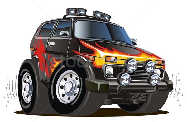 Vettore cartoon jeep eps8 gruppi facile Foto d'archivio © mechanik