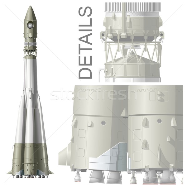 	Vector hi-detailed space rocket Stock photo © mechanik