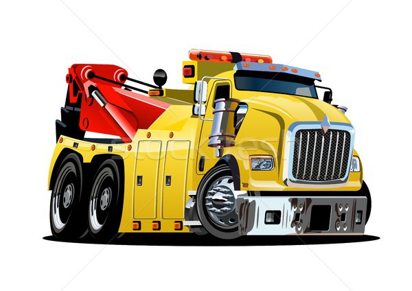 Cartoon ciężarówka odizolowany biały eps10 wektora Zdjęcia stock © mechanik