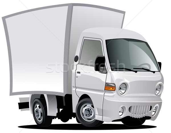 Foto stock: Vetor · desenho · animado · entrega · carga · caminhão · formato