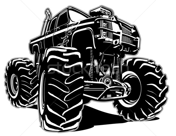Cartoon mostro camion eps8 gruppi Foto d'archivio © mechanik