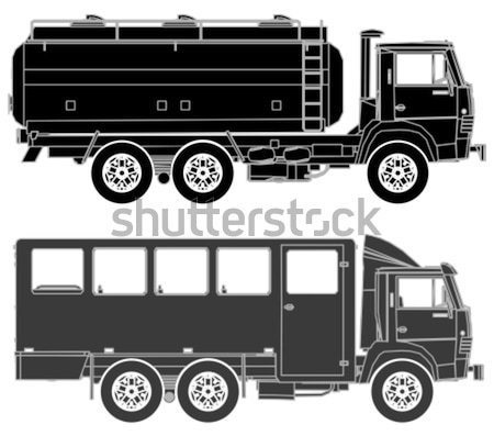 Stock fotó: Vektor · házhozszállítás · teher · teherautó · eps8 · autó