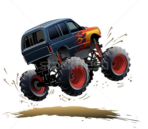 Desenho animado monstro caminhão eps10 grupos camadas Foto stock © mechanik