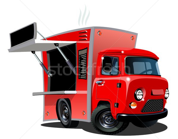 Cartoon Food Truck Vector Illustration C Mechanik 8267210 Stockfresh