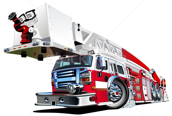 Vector Cartoon Fire Truck Stock photo © mechanik