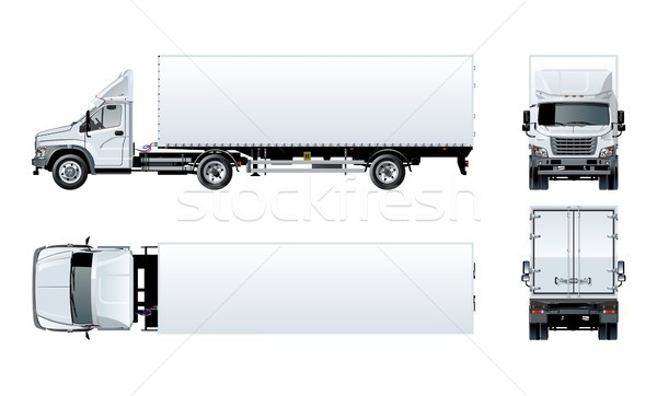 Vector semi truck template isolated on white Stock photo © mechanik