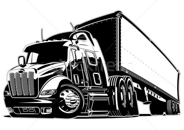 Cartoon semi truck Stock photo © mechanik