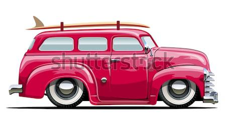 Cartoon retro delivery van Stock photo © mechanik