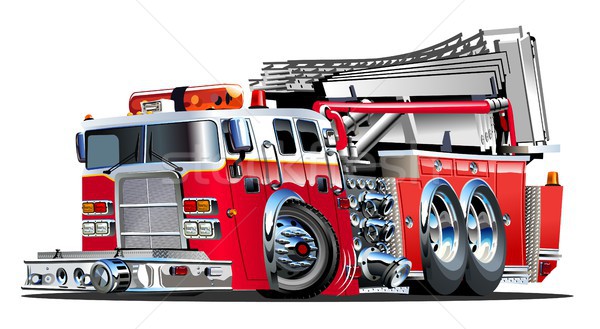 Vektor rajz tűzoltóautó eps10 formátum csoportok Stock fotó © mechanik