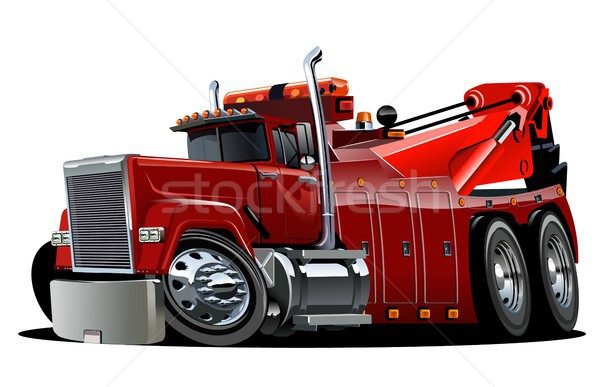 Cartoon big rig tow truck Stock photo © mechanik