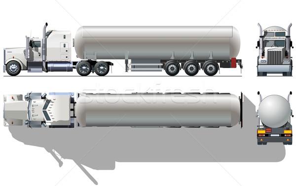 Vector hi-detailed tanker semi-truck Stock photo © mechanik