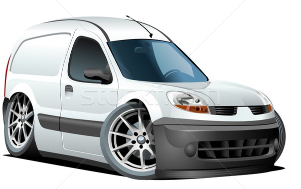 Stock photo: Vector cartoon delivery van