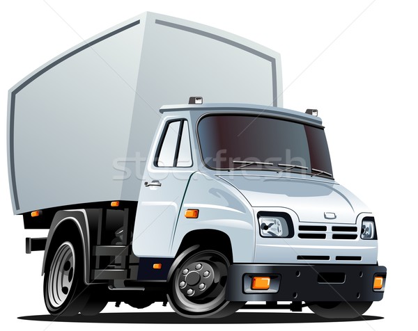 Vector cartoon vracht vrachtwagen eps8 groepen Stockfoto © mechanik