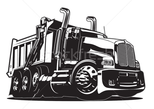 Vector Cartoon Dump Truck Stock photo © mechanik