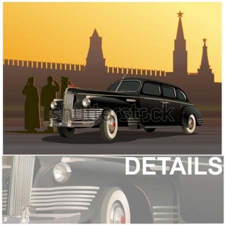 Vector vintage limousine Stock photo © mechanik