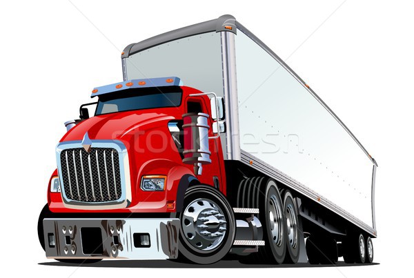 Karikatür kamyon yalıtılmış beyaz eps10 vektör Stok fotoğraf © mechanik